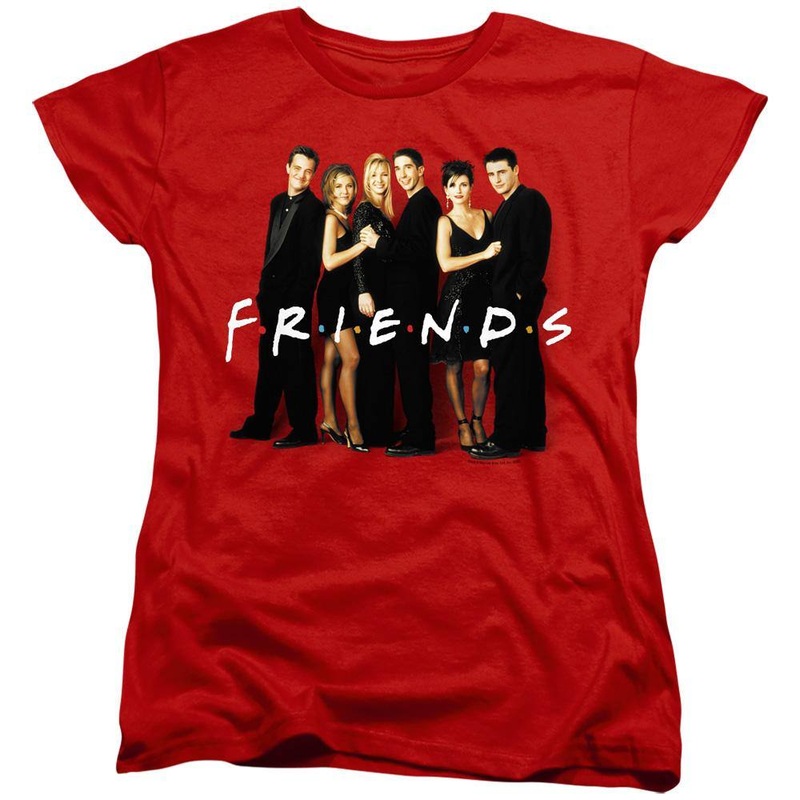 Friends Cast In Black Women's T-Shirt
