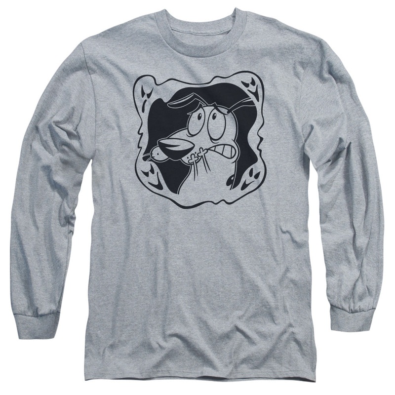 Courage the Cowardly Dog Ghost Frame Long Sleeve T-Shirt