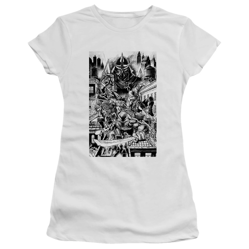 Teenage Mutant Ninja Turtles Take Down Shredder Juniors T-Shirt