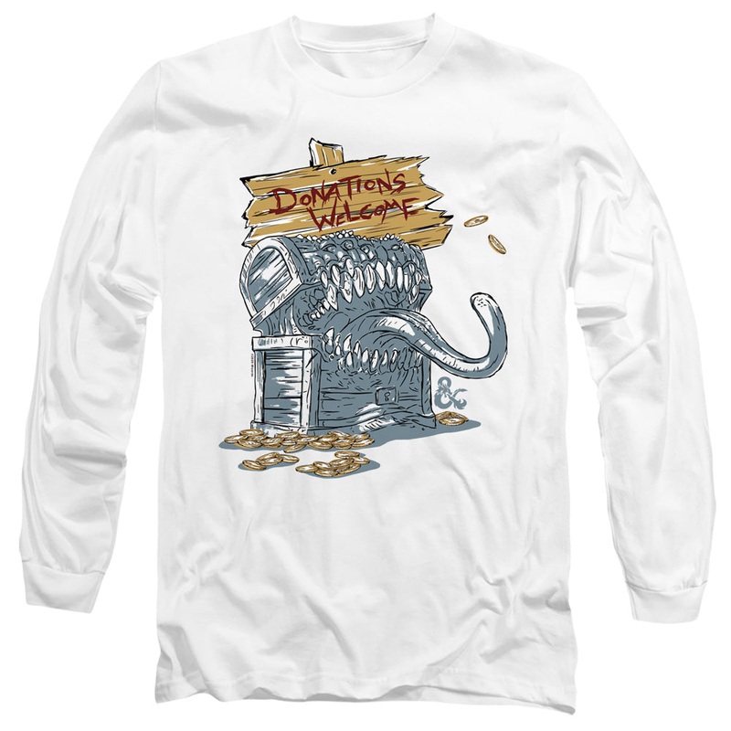 Dungeons & Dragons Donations Welcome Mimic Long Sleeve T-Shirt