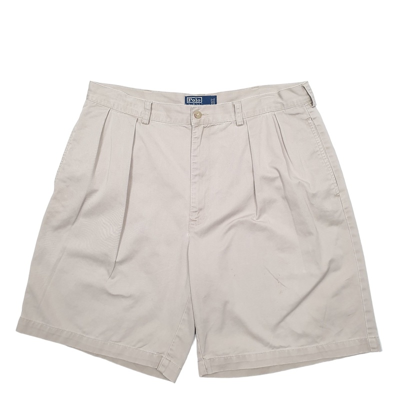 Polo Ralph Lauren Pleated Beige Chino Cotton Shorts W36