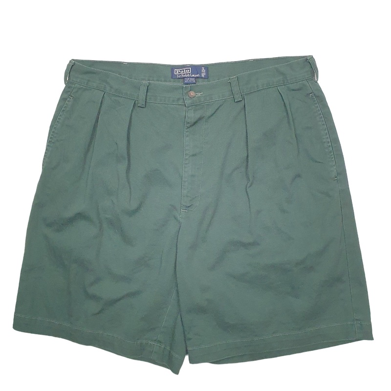 Polo Ralph Lauren Pleated Green Chino Cotton Shorts W38