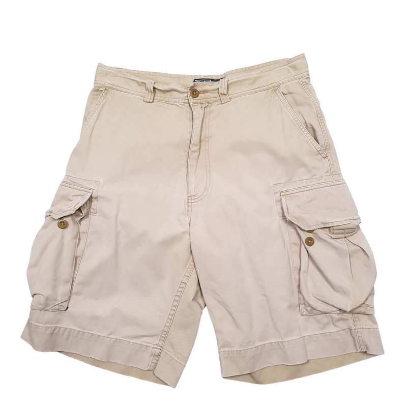 Polo Ralph Lauren Beige Cargo Workwear Cotton Shorts W32