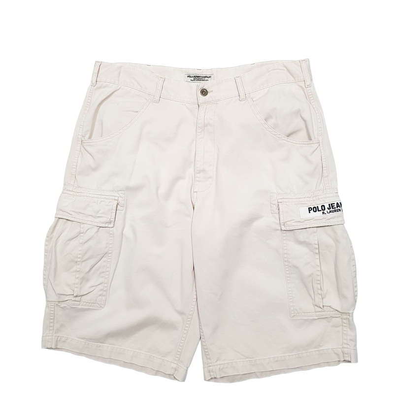 Polo Ralph Lauren Beige Cargo Workwear Cotton Shorts W36