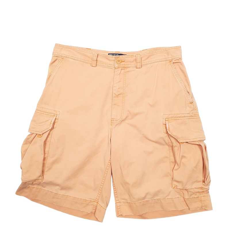 Polo Ralph Lauren Orange Cargo Workwear Cotton Shorts W34