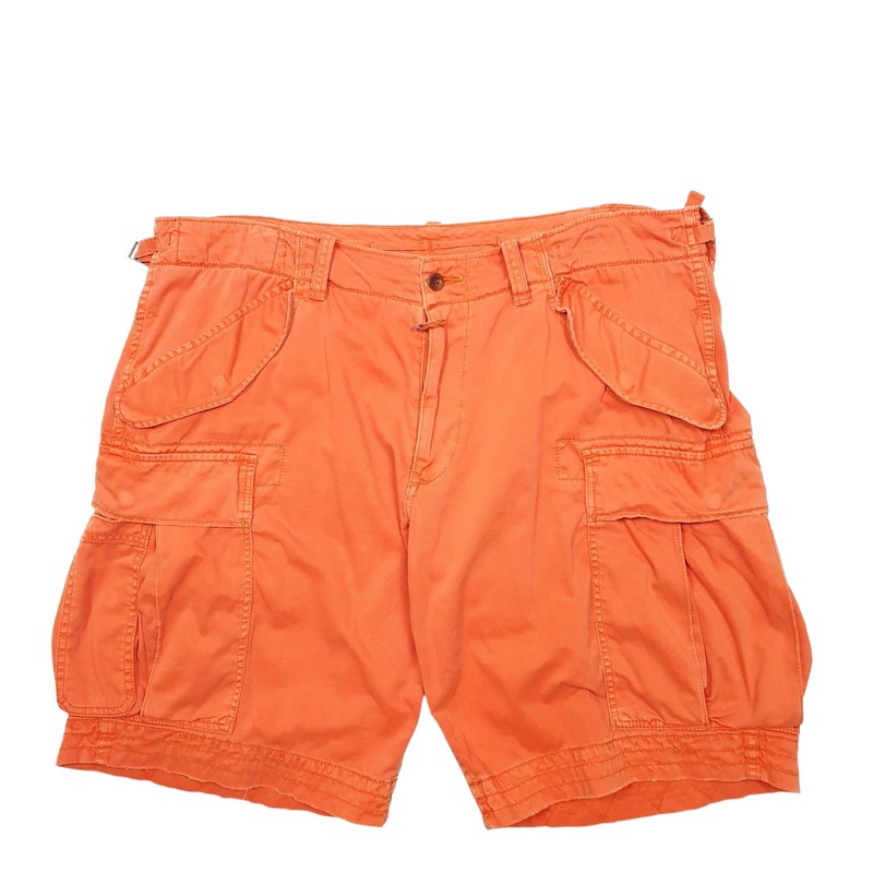 Polo Ralph Lauren Orange Cargo Workwear Cotton Shorts W40