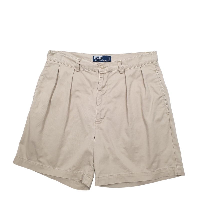 Polo Ralph Lauren Pleated Beige Chino Cotton Shorts W33