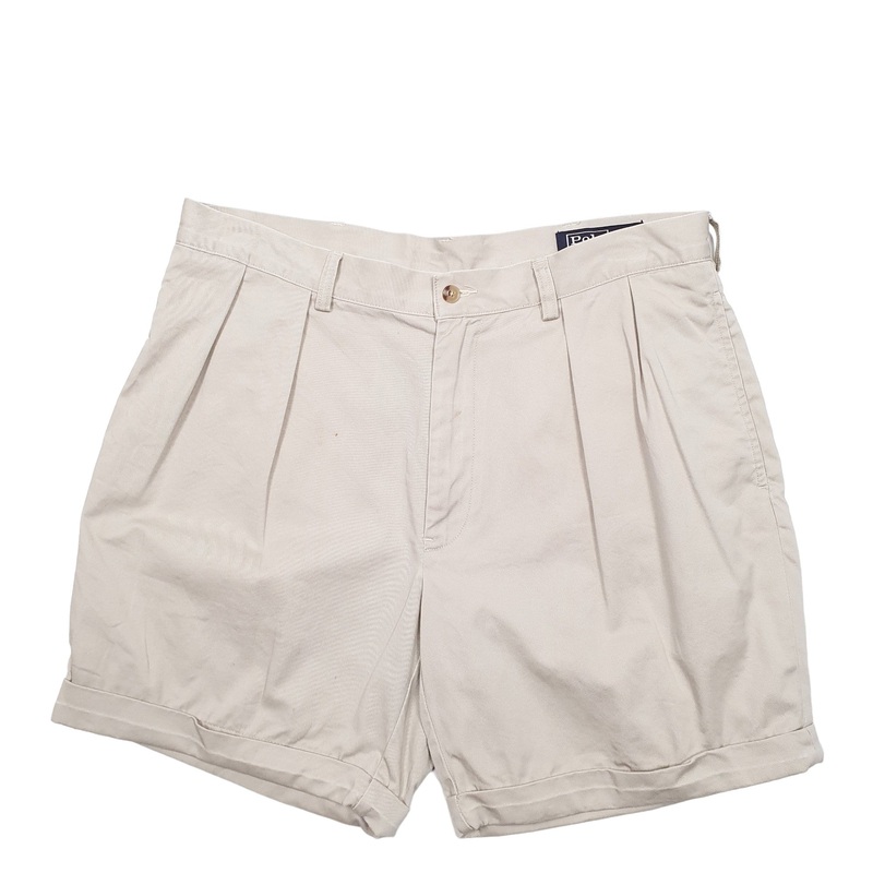 Polo Ralph Lauren Pleated Beige Chino Cotton Shorts W35