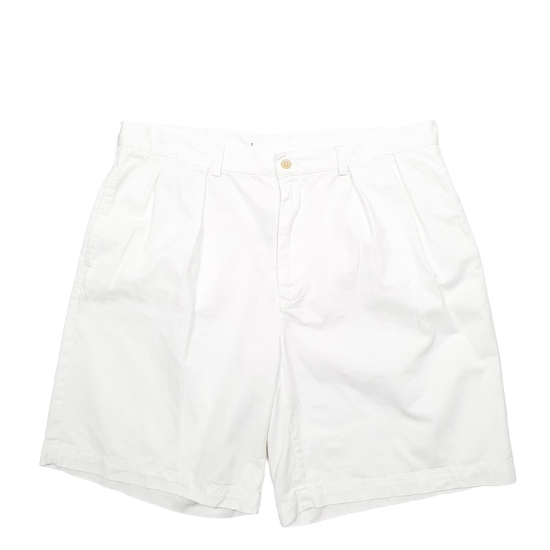 Polo Ralph Lauren Pleated White Chino Cotton Shorts W38