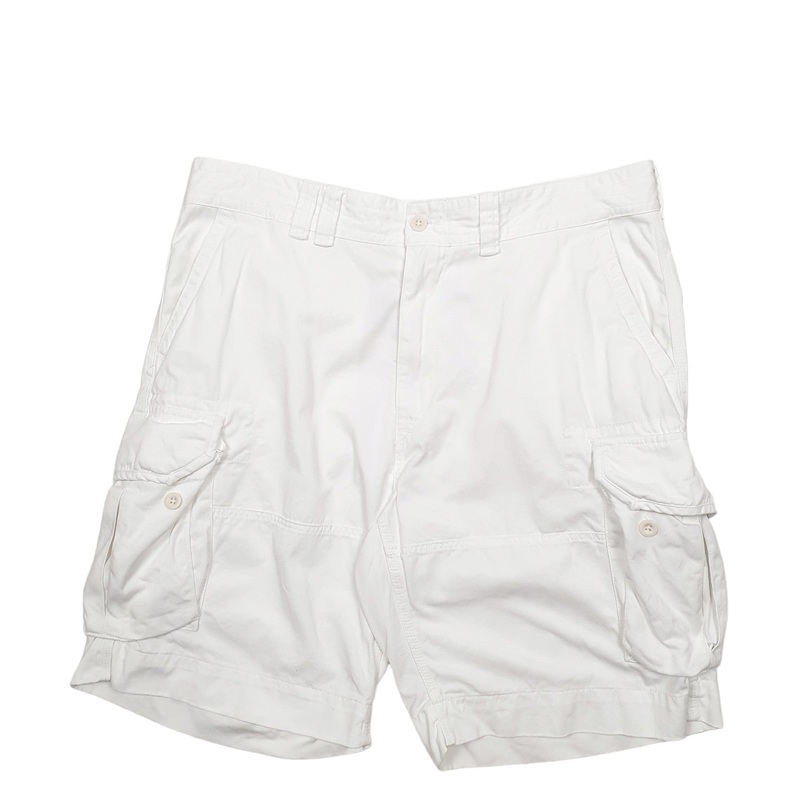 Polo Ralph Lauren White Cargo Workwear Cotton Shorts W38