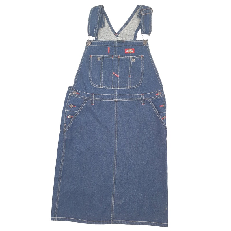 Womens Dickies Denim Skirt Overalls Coveralls Blue Dungaree Cotton  Trousers UKS