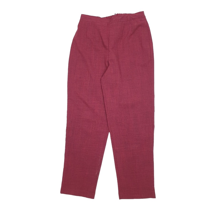 Womens Unbranded Burgundy Chino Cotton Blend  Trousers UK10
