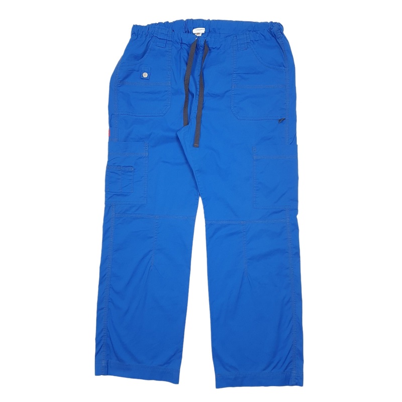 Womens Dickies Blue Cargo Cotton Gen Flex Scrubs Trousers W34 L30