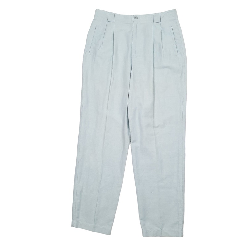 Womens Liz Claiborne Blue Chino Cotton  &  Linen  Trousers UK14