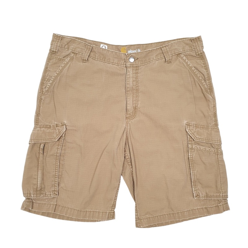 Carhartt Workwear Ripstop Relaxed Force Combat Tan Cargo Workwear Cotton Shorts W38