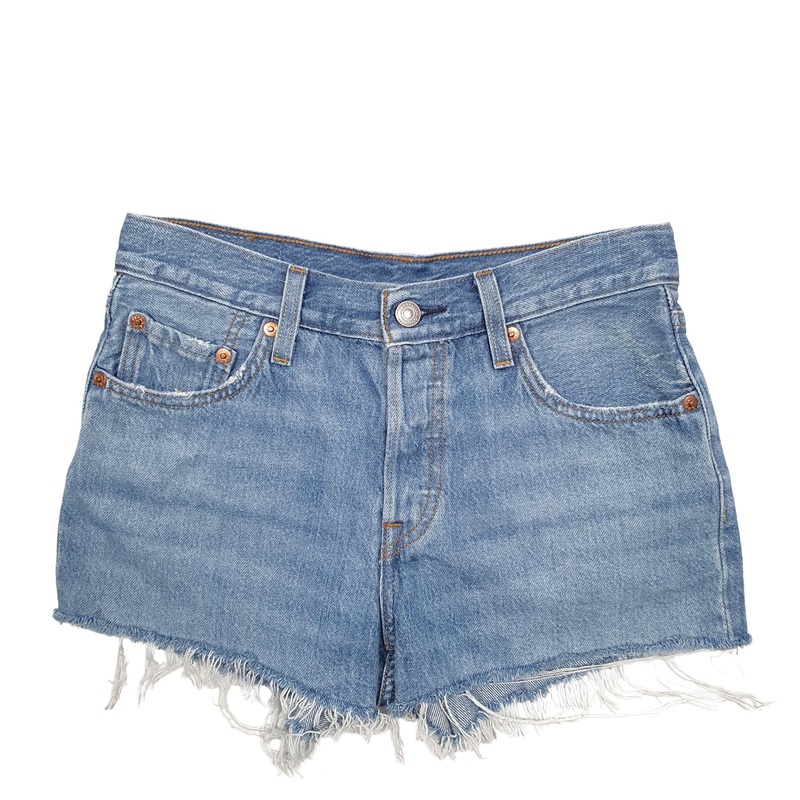 Levis 501 Denim Jorts Blue Denim Jeans Cotton Shorts W25