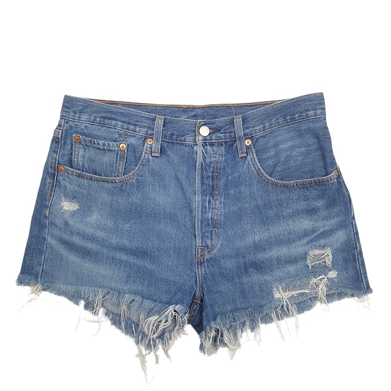 Levis 501 Denim Jorts Blue Denim Jeans Cotton Shorts W32