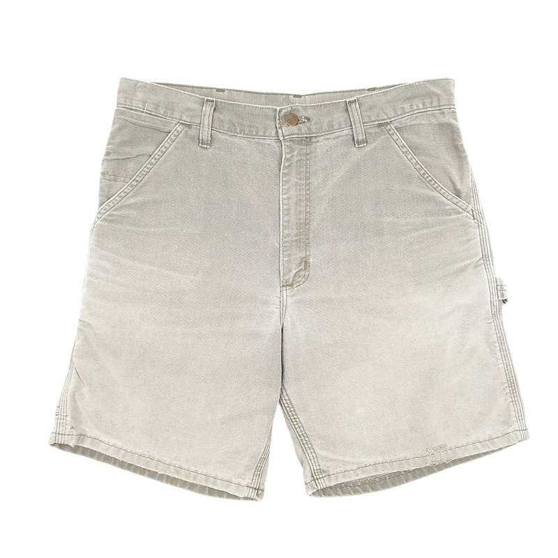 Carhartt Workwear B25 Made In U.S.A Khaki Carpenter Cotton Shorts W34