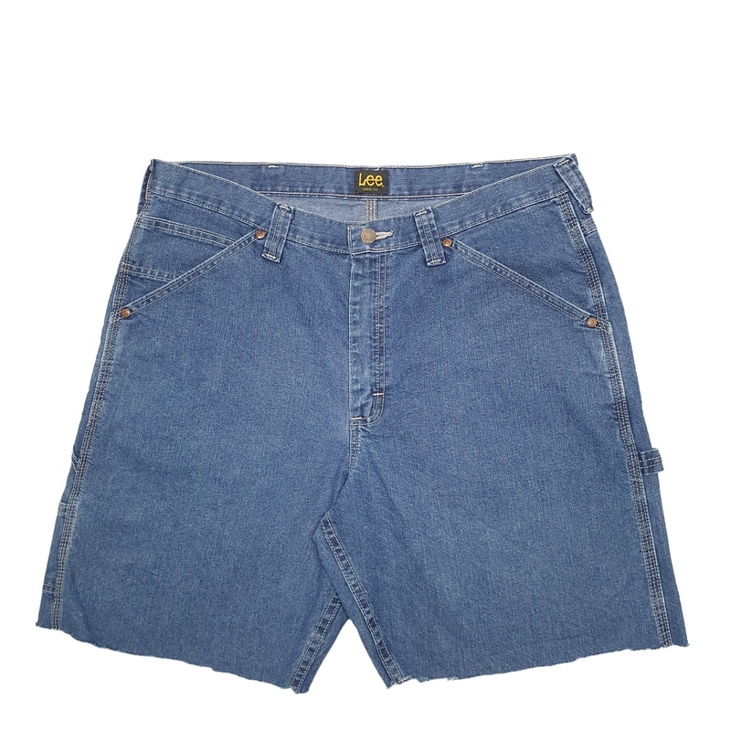 Lee Cut Off Blue Carpenter Cotton Shorts W36