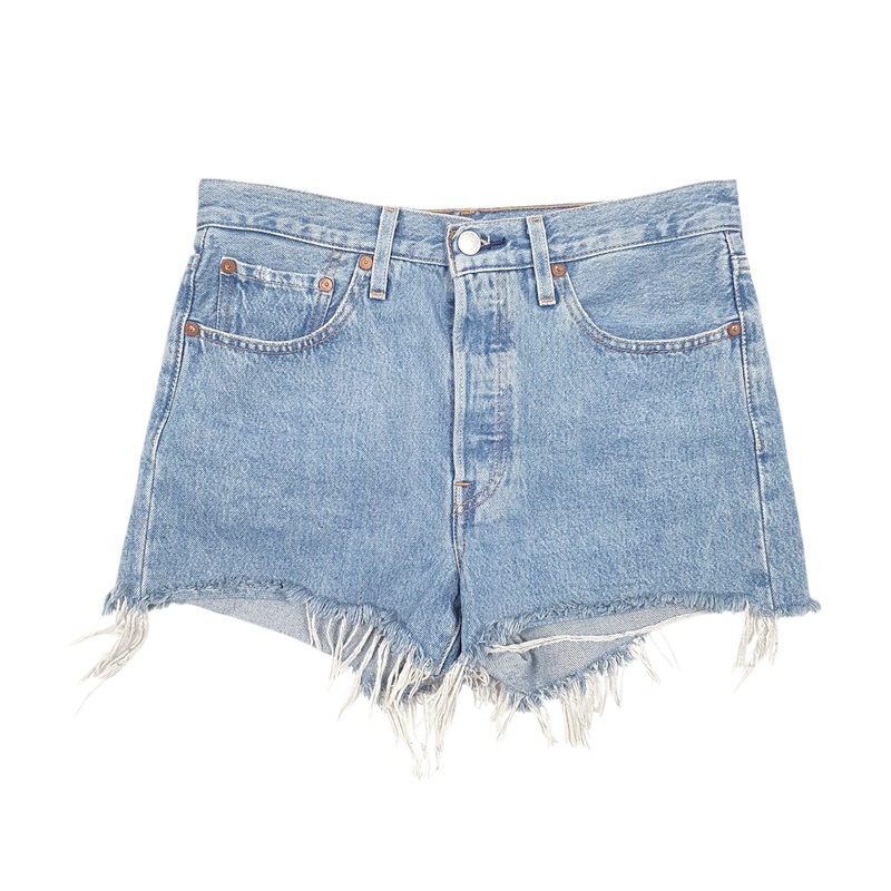 Levis 501 Denim Jorts Hot Pants Blue Denim Jeans Cotton Shorts W30