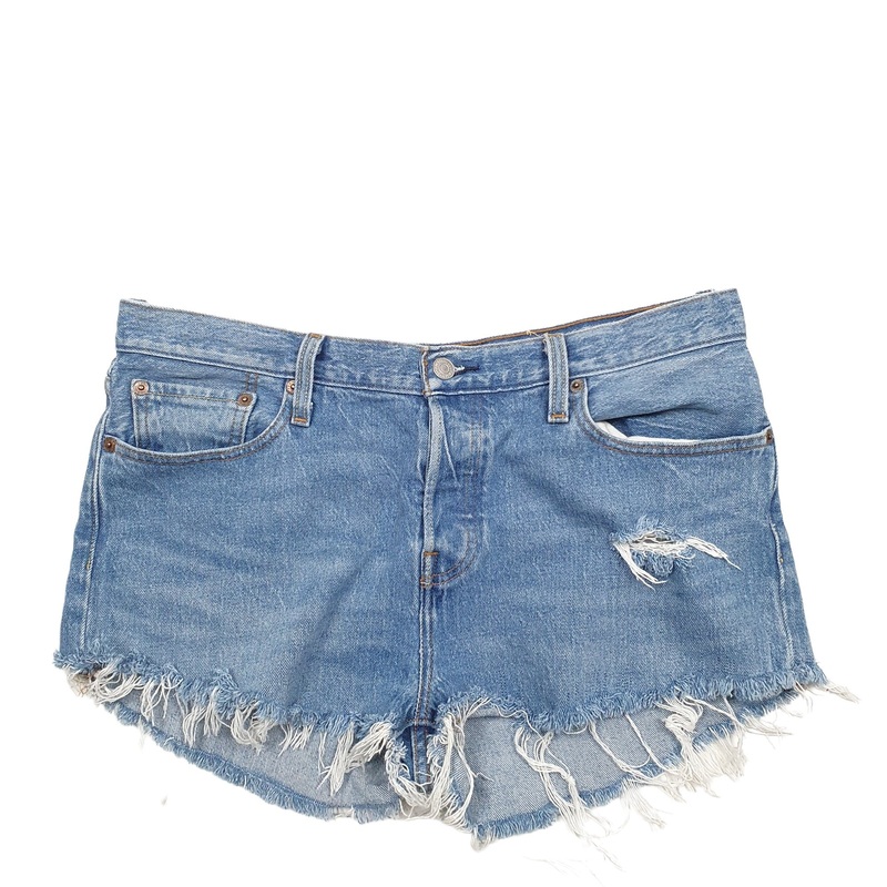 Levis 501 Jorts Blue Denim Jeans Cotton Shorts W34