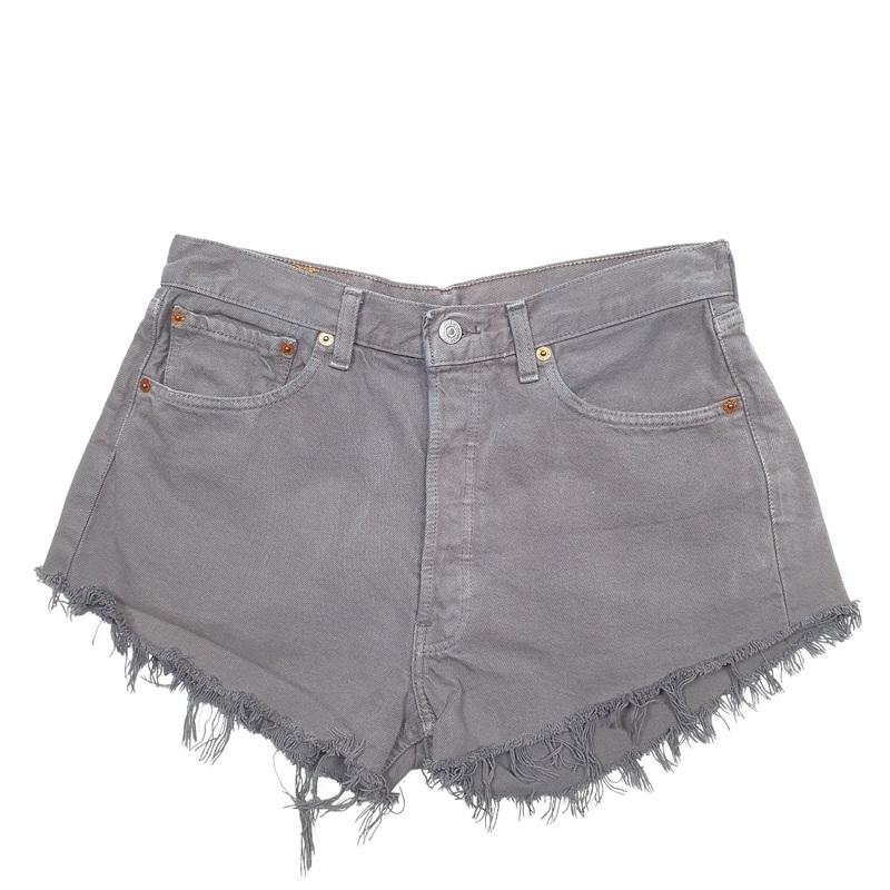 Levis 501 Jorts Grey Denim Jeans Cotton Shorts W32