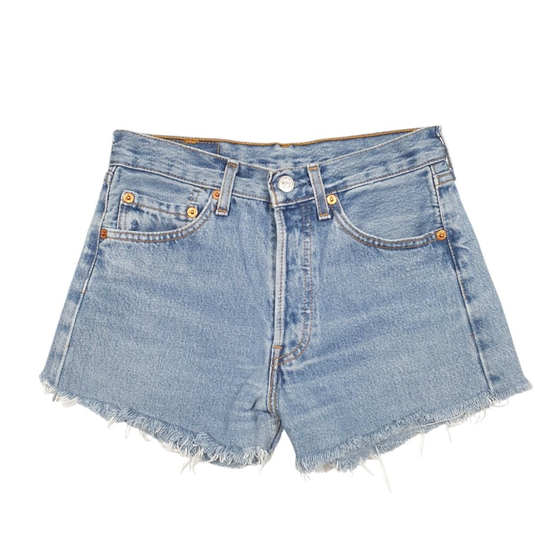Levis 501 Jorts Hot Pants Blue Denim Jeans Cotton Shorts W27