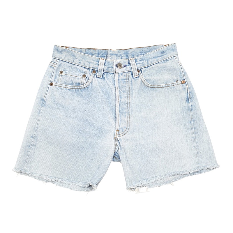 Levis 501 Jorts Hot Pants Blue Denim Jeans Cotton Shorts W28