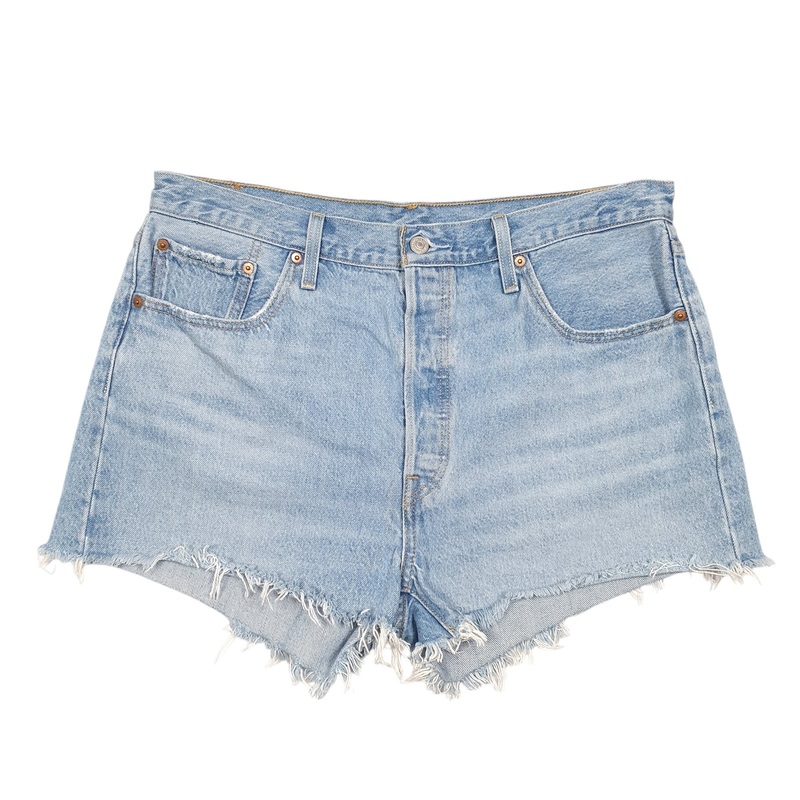 Levis 501 Jorts Hot Pants Blue Denim Jeans Cotton Shorts W34
