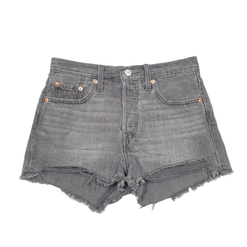 Levis 501 Jorts Hot Pants Grey Denim Jeans Cotton Shorts W26