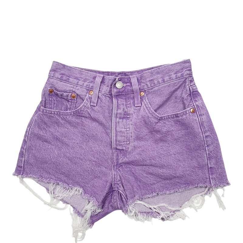 Levis 501 Jorts Purple Denim Jeans Cotton Shorts W25