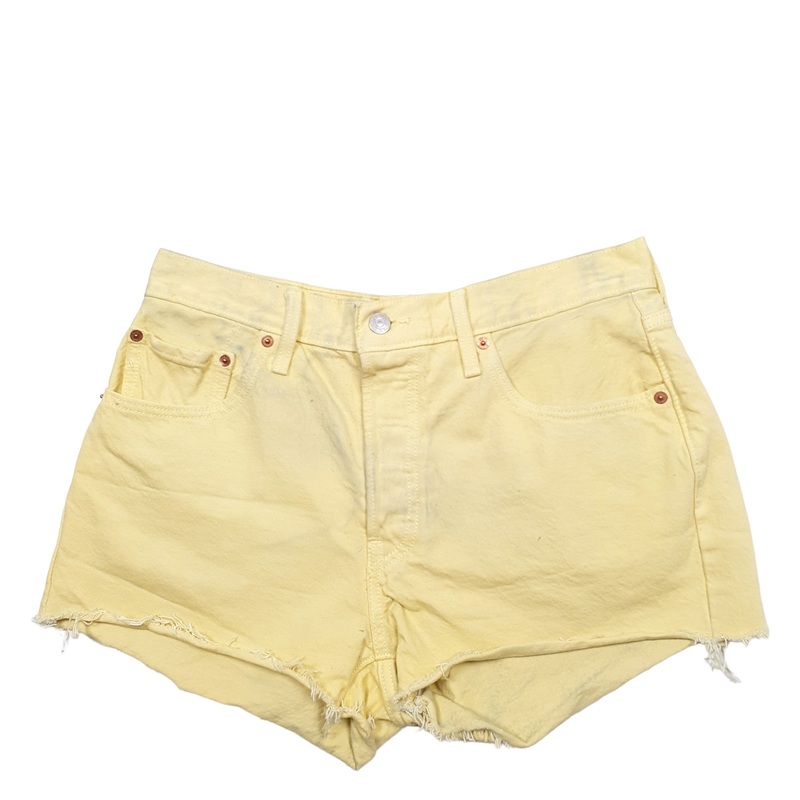 Levis 501 Jorts Yellow Denim Jeans Cotton Shorts W30