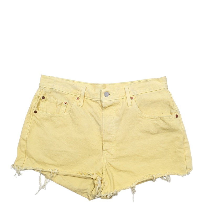Levis 501 Jorts Yellow Denim Jeans Cotton Shorts W31