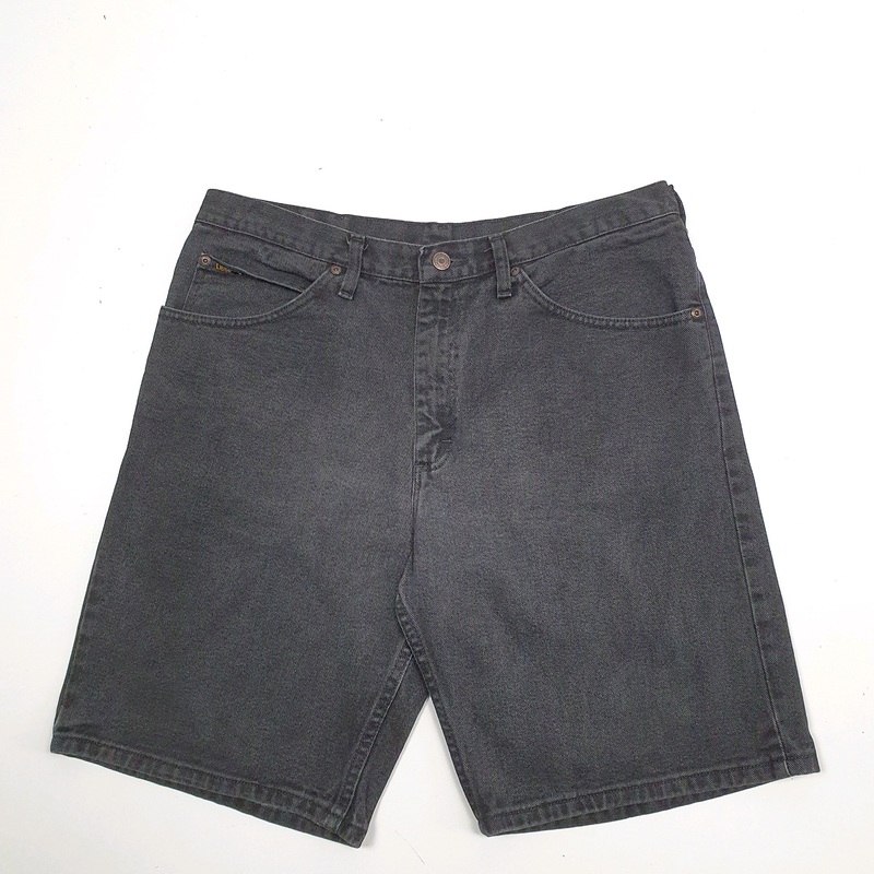 Lee Black Denim Jeans Cotton Shorts W34
