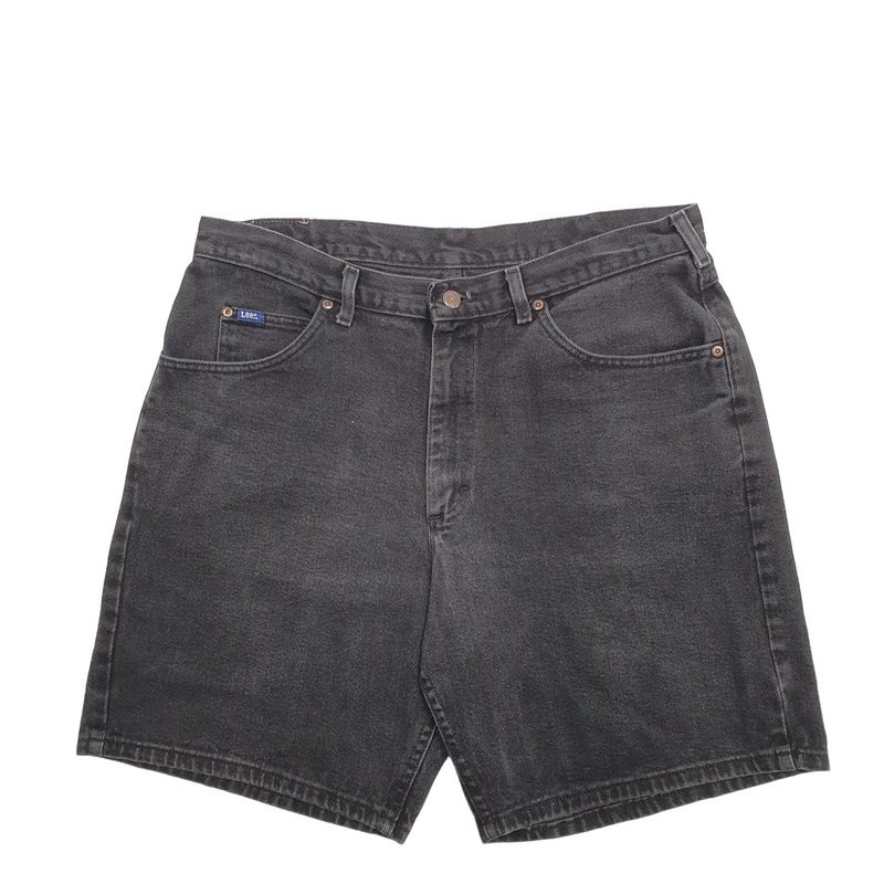 Lee Black Denim Jeans Cotton Shorts W36