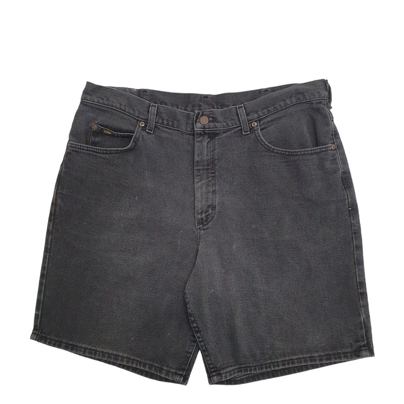 Lee Black Denim Jeans Cotton Shorts W38