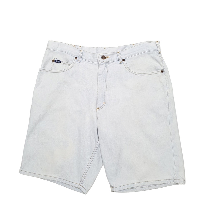 Lee Bleached Blue Denim Jeans Cotton Shorts W36