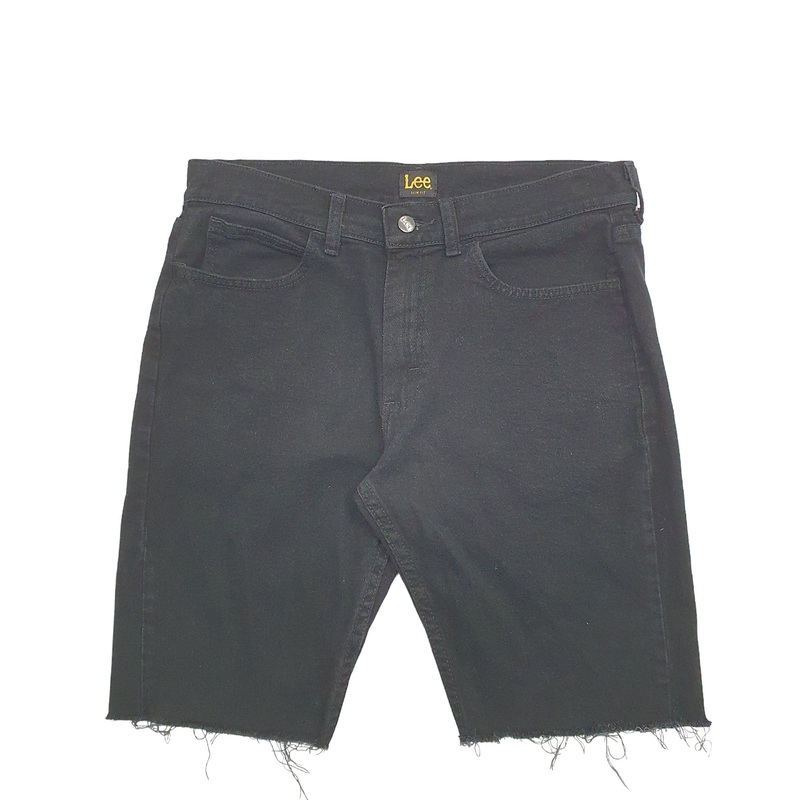 Lee Cut off Black Denim Jeans Cotton Shorts W32