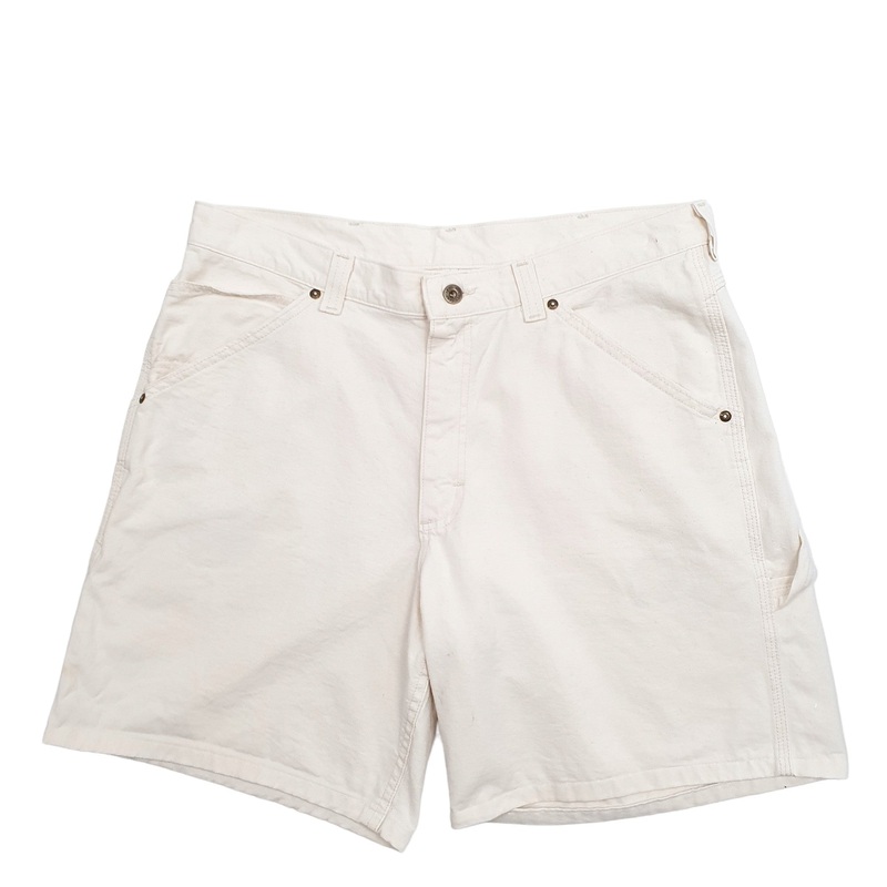 Lee Dungarees Cream Carpenter Cotton Shorts W36
