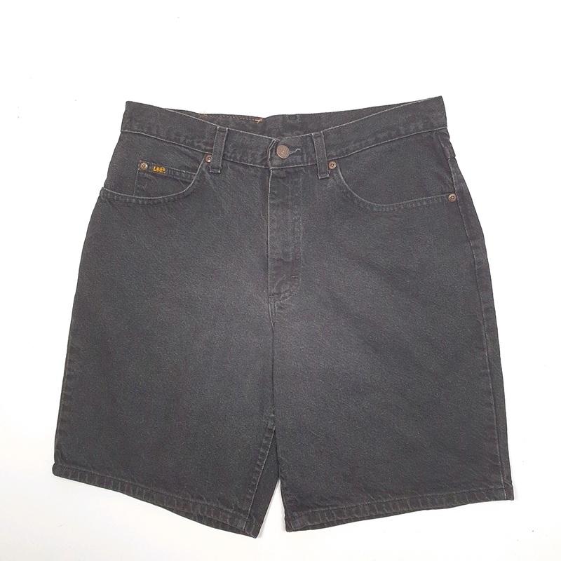 Lee Black Denim Jeans Cotton Shorts W32