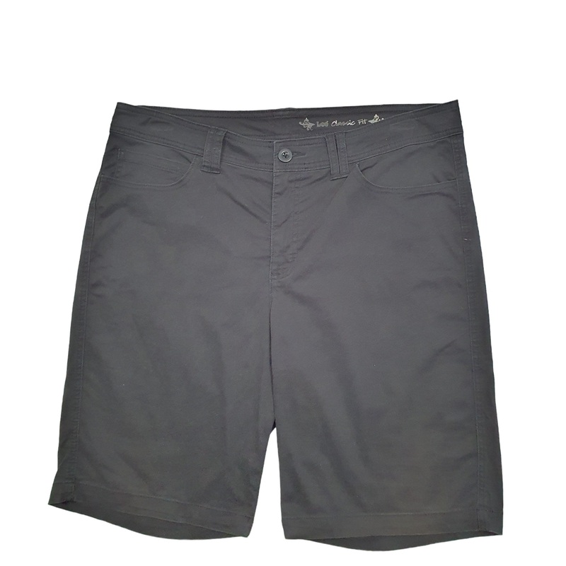 Lee Classic Fit Black Chino Cotton Blend Shorts W36