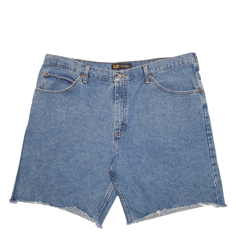 Lee Cut Off Blue Denim Jeans Cotton Shorts W42