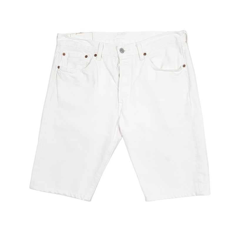 Levis 501 Jorts White Denim Jeans Cotton Shorts W32