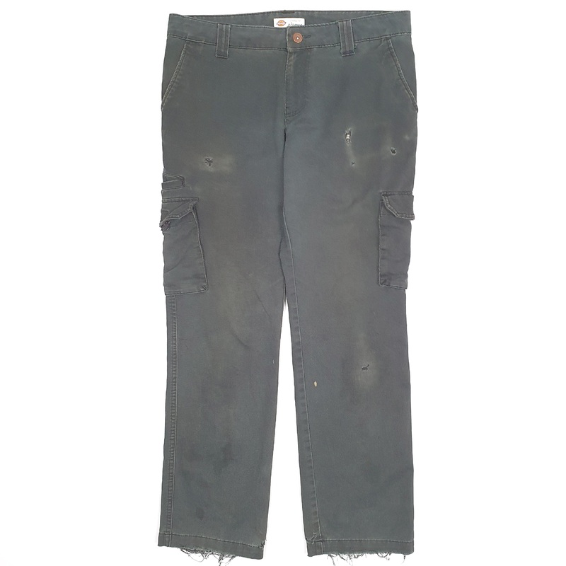Womens Dickies Grey Cargo Cotton  Trousers UK12