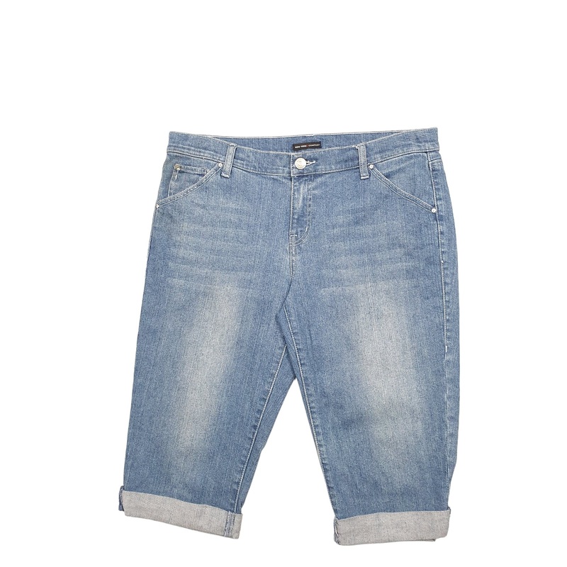 New York Company Turn Up Blue Denim Jeans Cotton Shorts W36