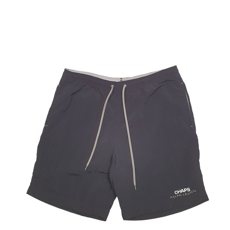 Ralph Lauren Chaps Black Swim Trunks Polyester Shorts W36