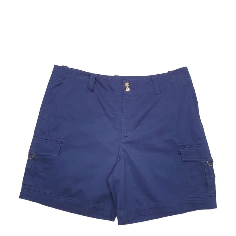 Ralph Lauren Navy Cargo Workwear Cotton Shorts W38