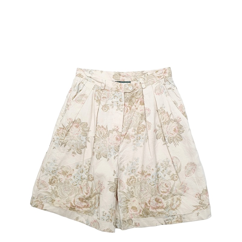 Ralph Lauren Pattern Floral Linen Cream Chino Linen Shorts W24