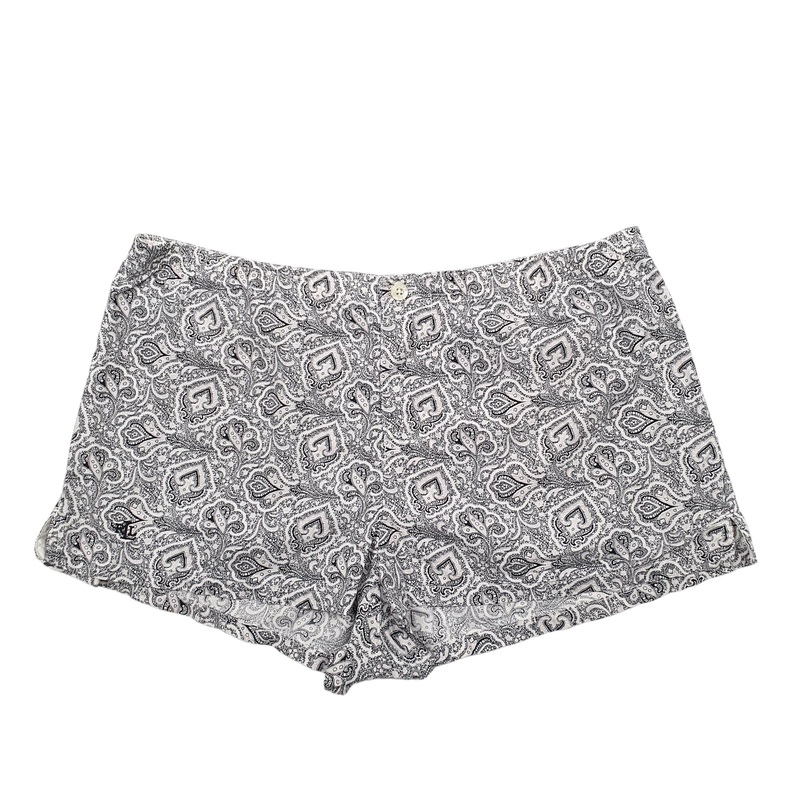 Ralph Lauren Pattern Paisley Black Chino Cotton Shorts W32