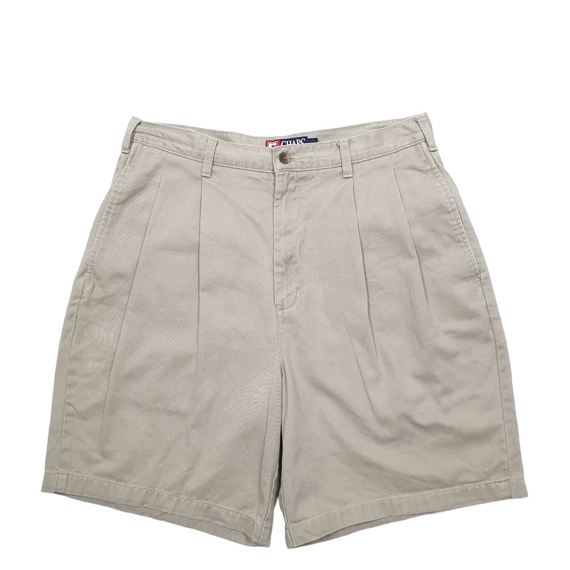 Ralph Lauren Pleated Chaps Grey Chino Cotton Shorts W32